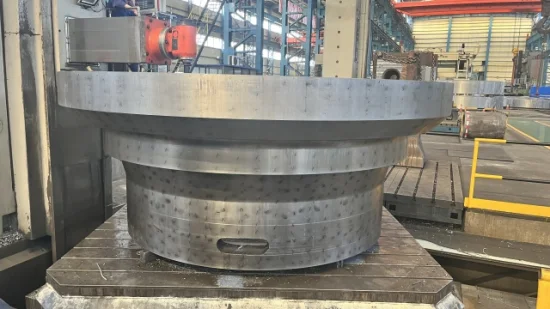 Fonderie de Chine Usinage brut/fini Grande pièce de rechange de table de meulage de moulage en acier à faible teneur en carbone/allié personnalisée par moulage en sable pour broyeur vertical